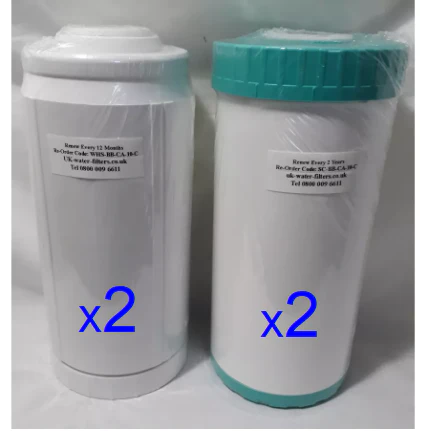 Two Whole House Filters Plus Scale Centurion Filters Renewal Double Unit - High Flow Cartridges - Code FIL16/SC16TWO (old code WHS+SC-BB-CA-10-CDx2) - Image 2
