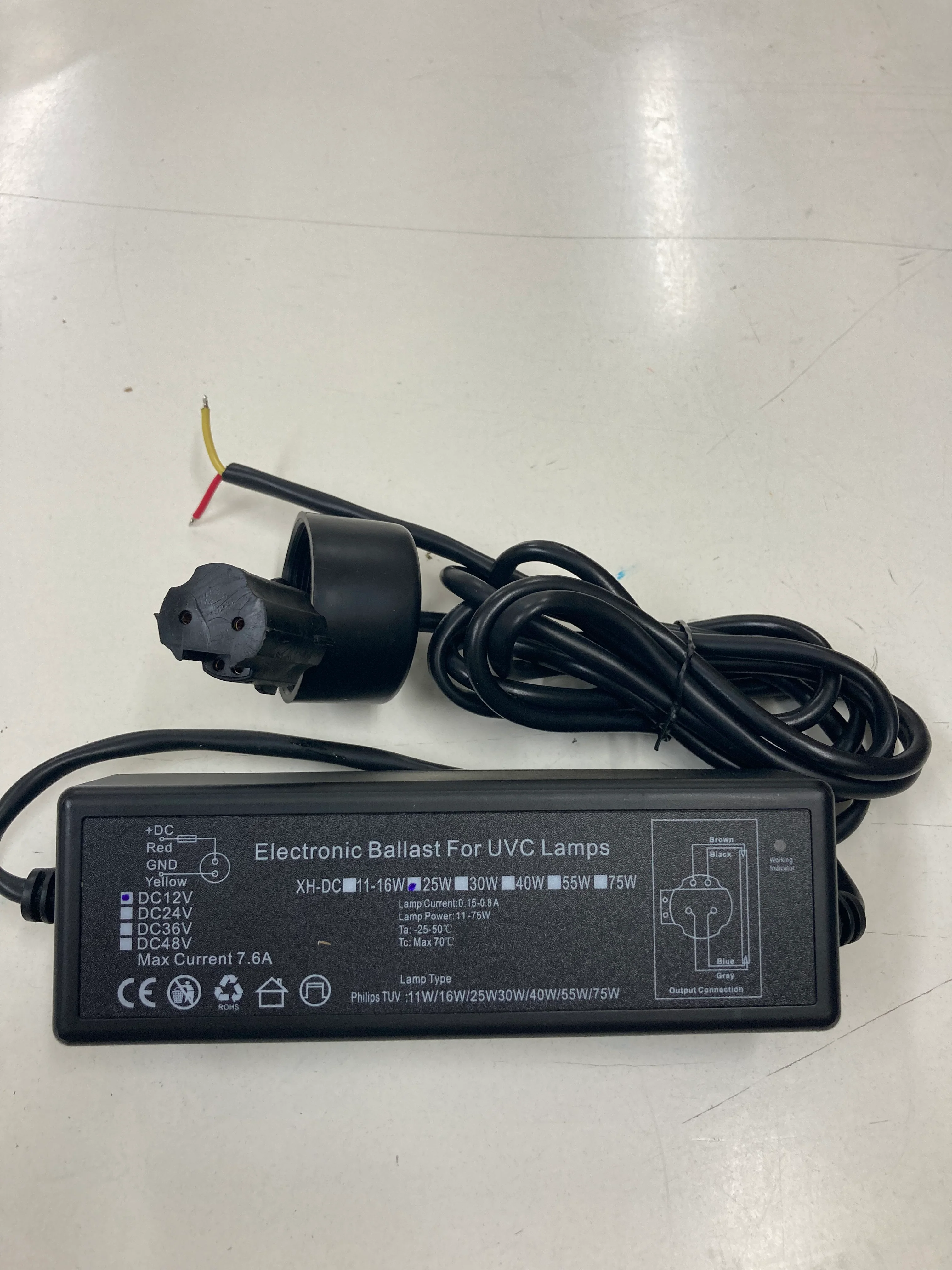 BAL-TON-12V Ultraviolet Electronic Ballast (Black Box) 12 Volt type