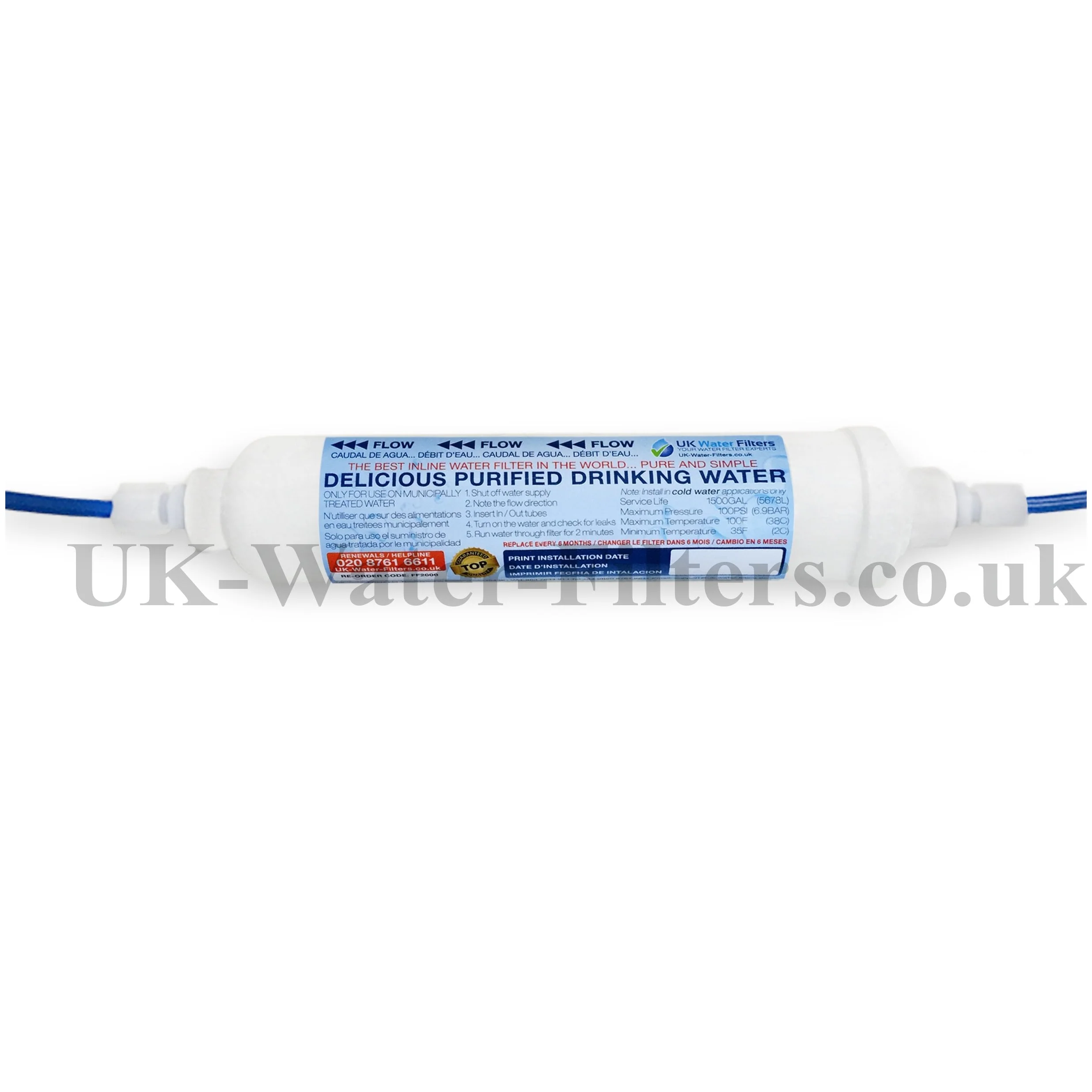 Caravan and Boat Filter Cartridge with 12mm Pipework ADAPTERS - Image 5