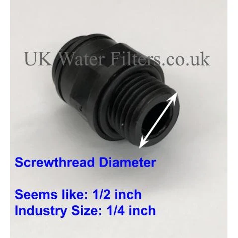 1/4 Male Straight Threaded-to-Tube Adapter, Push Fit 8mm Pair - Image 2