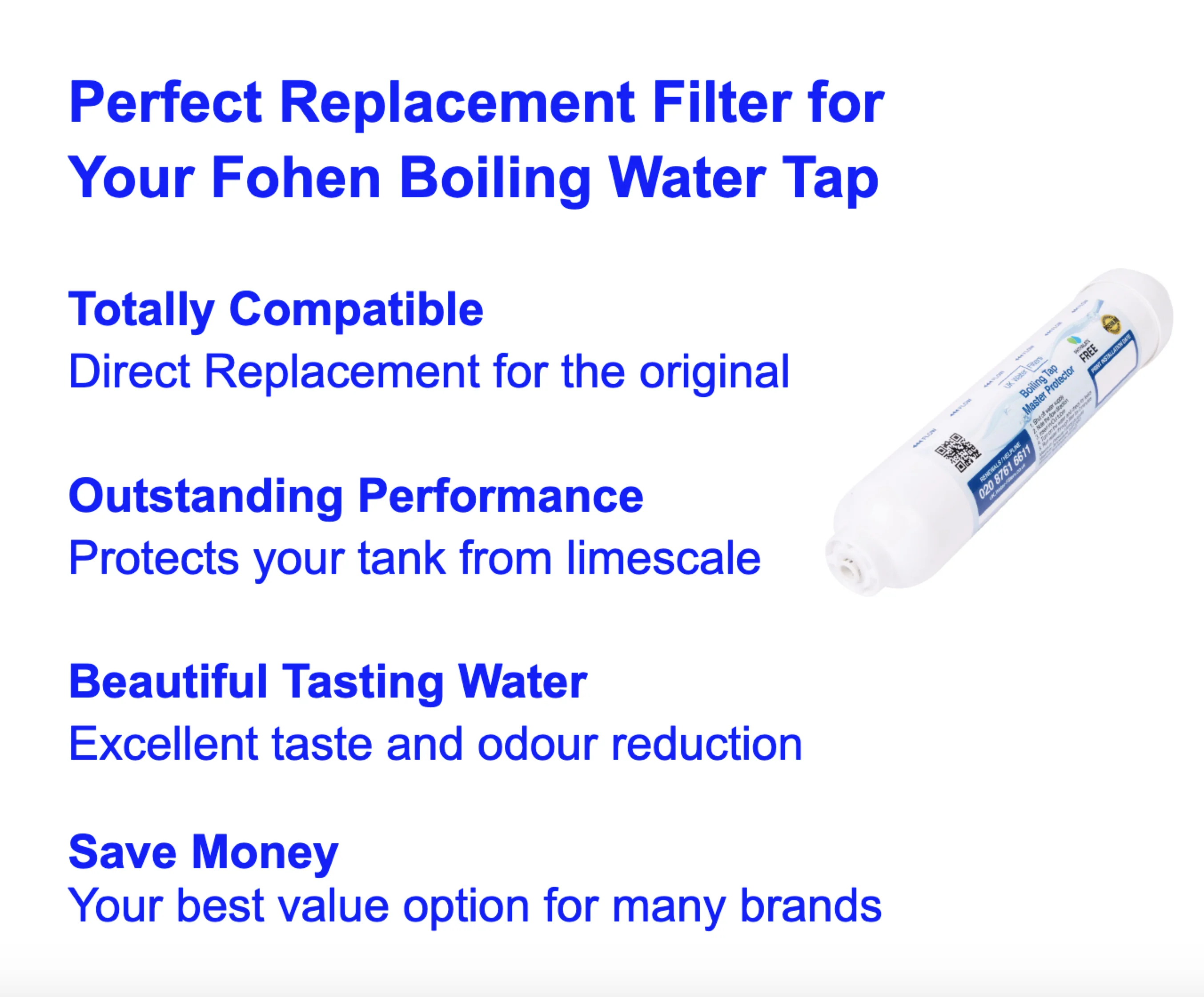 Fohen Boiling Tap Compatible Replacement Water Filter - Image 3