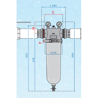 High Flow Particulate Sediment Filter 250L per minute max - Image 3