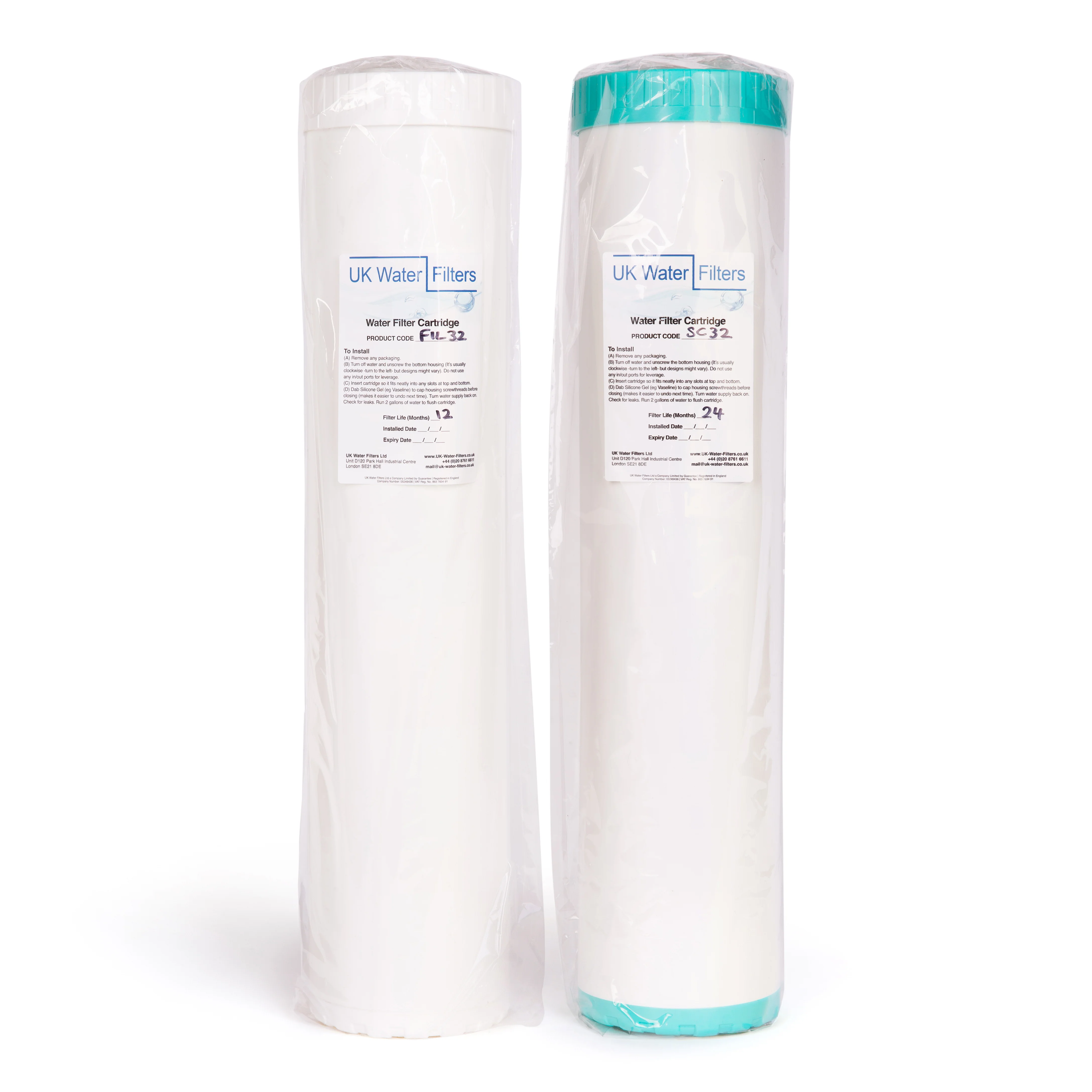 Whole House Filter Plus Scale Centurion Filter Renewal Double Unit - High Flow Cartridges  - Code FIL32C/SC32C - Image 2